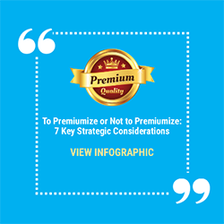 Premium infographic ad with blue background